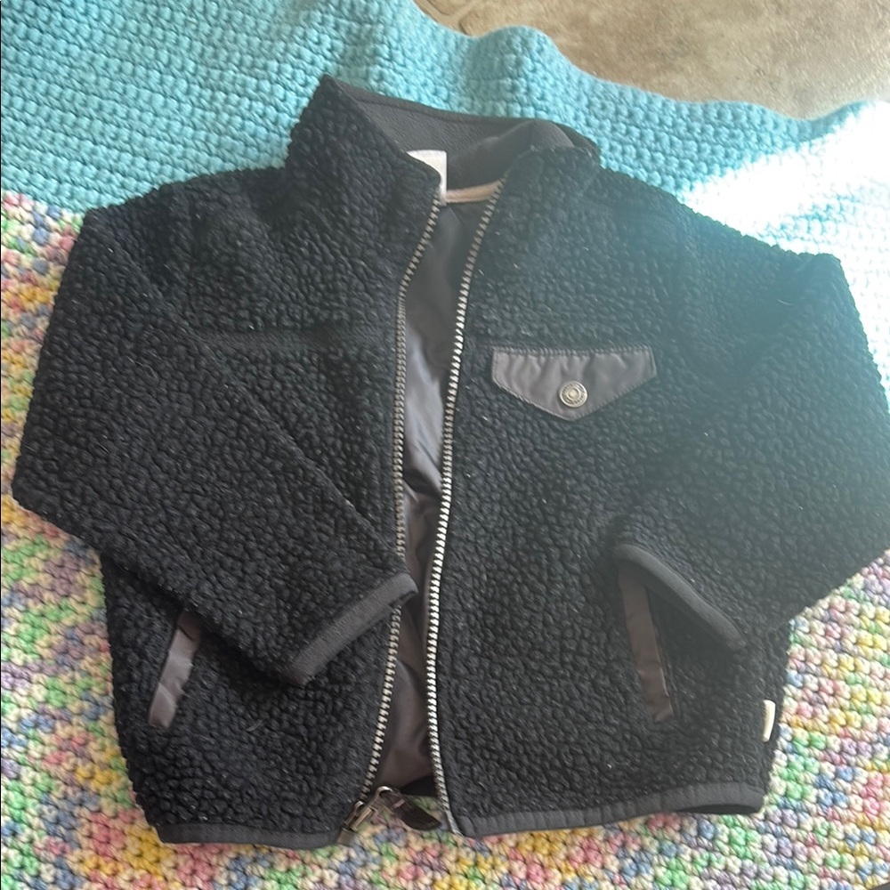 Carter's Black fleece Jacket Warm Casual Outerwear